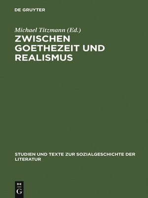 cover image of Zwischen Goethezeit und Realismus